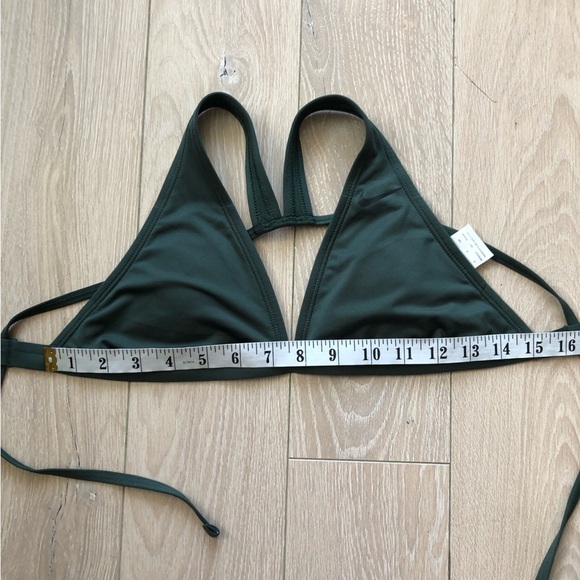 NWOT Nike Triangle Bikini Top in Dark Green Size S - Picture 2 of 9